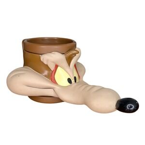 Vintage Wiley Wile E Coyote Looney Tunes‎ 3D Mug Coffee Cup Promotional 1993